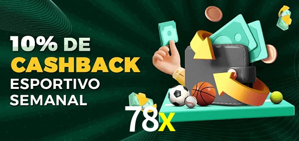 10% de bônus de cashback na 78x